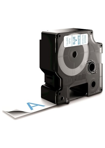 Dymo D1 Serisi Beyaz Etikete Mavi 53714 24Mmx7M Şerit