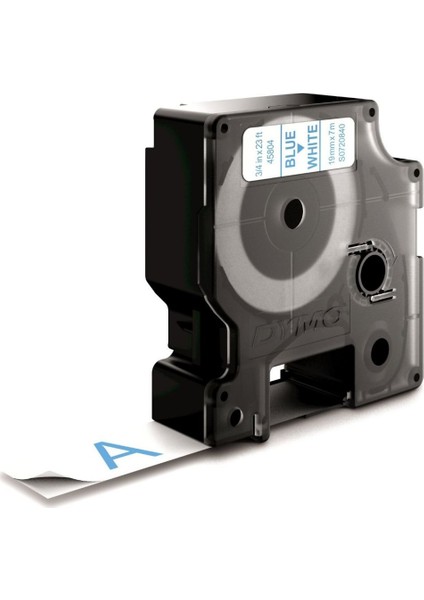 Dymo D1 Serisi Beyaz Etikete Mavi 45804 19Mmx7M Şerit