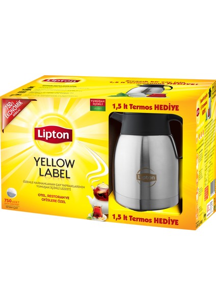 Yellow Label 750 li Demlik Poşet Çay + Termos