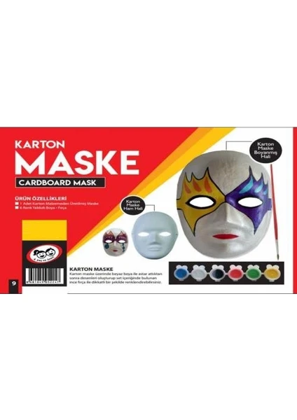 Karton Maske Kutulu