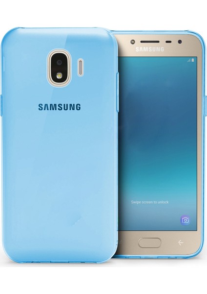 Case 4U Samsung Galaxy J2 Pro Kılıf Ultra İnce Silikon Mavi