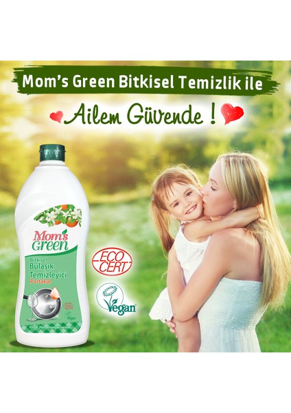 Mom's Green Bitkisel Elde Bulaşık Yıkama Deterjanı 750 ml - Portakallı