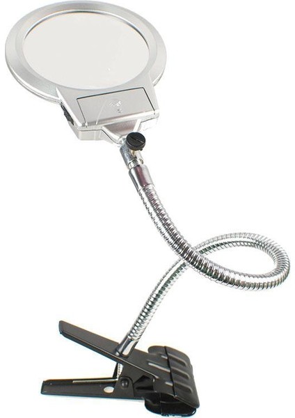 Spiralli Klipsli Büyüteç - Led Işıklı 13Cm Mg15120-C