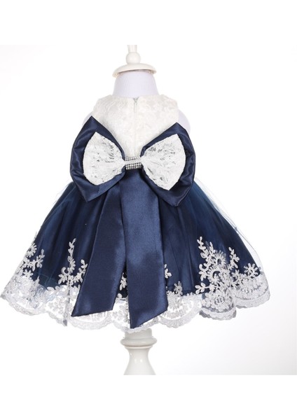 Kız Bebek Lacivert Elbise Mevlüt Ve Özel Gün Elbisesi