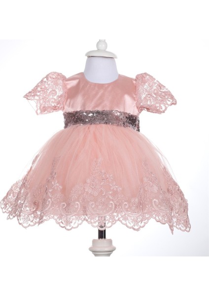 Kız Bebek Mevlüt ve Özel Gün Takımı Hediyelik Set Kısa Kollu Somon modelleri