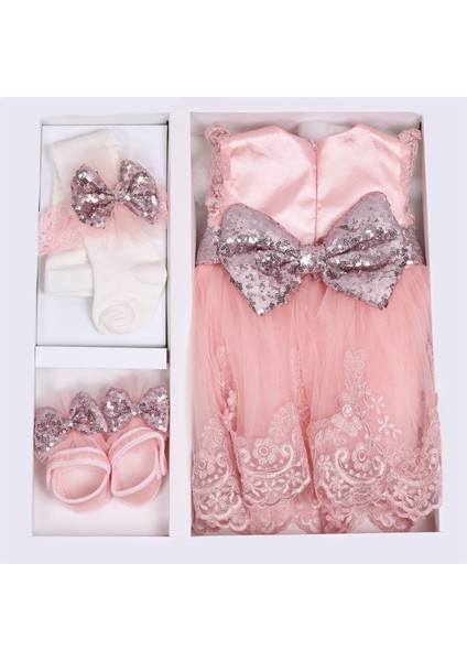 Kız Bebek Mevlüt ve Özel Gün Takımı Hediyelik Set Kısa Kollu Somon fırsatları