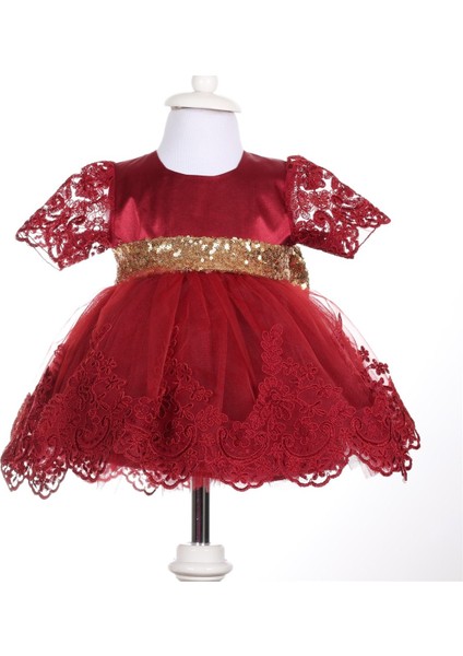 Bebek Bordo Elbise modelleri