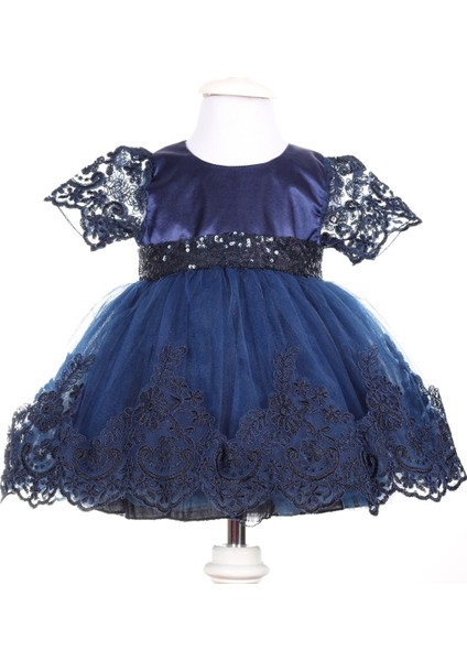 Bebek Lacivert Elbise modelleri