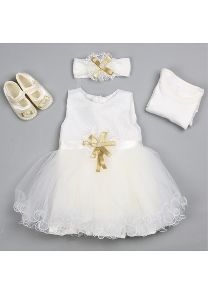 Kız Bebek Tütü Elbise Altın Kurdela Mevlüt Takımı fırsatları