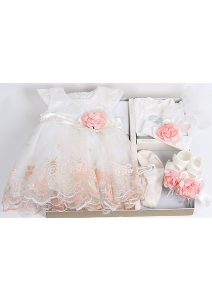 Kız Bebek Simli Gül Detaylı Elbise fırsatları