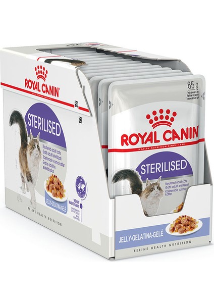 Royal Canin Jelly Sterilised Kısırlaştırılmış Yaş Kedi Maması 85 Gr x  12