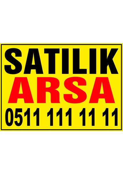 Satılık Arsa Branda Afişi