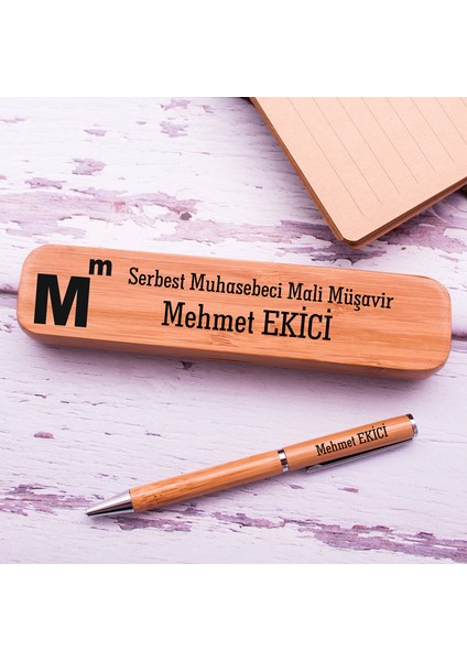 Mali Müşavire Özel Hediye - Ahşap Kutulu Kalem Seti