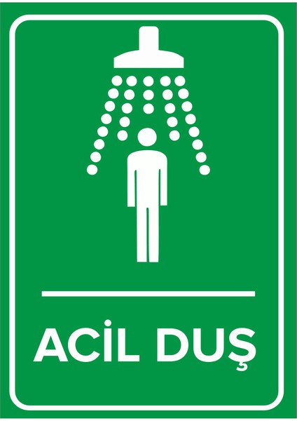 Acil Duş Levhası (Dekote Malzeme)