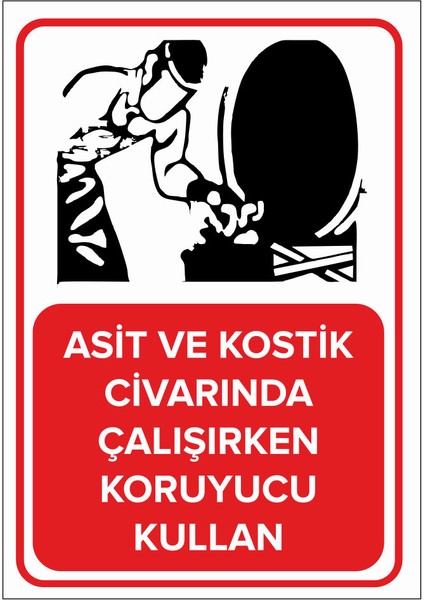 Asit Ve Kostik Civarında Çalışırken Koruyucu Kullan Levhası (Dekote Malzeme)