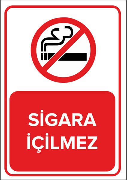 Sigara İçilmez Levhası (Dekote Malzeme)