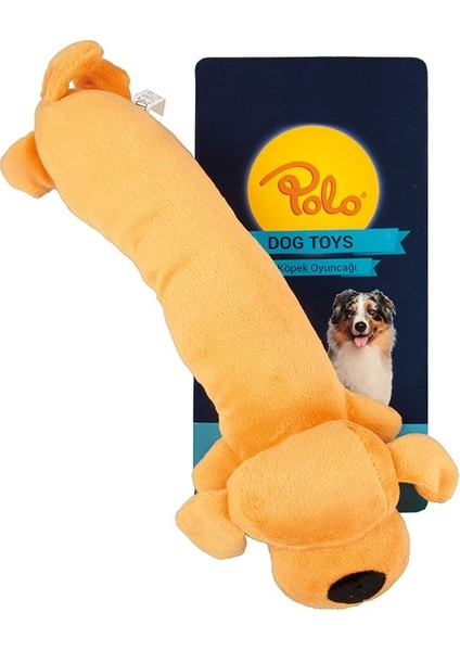 Peluş Turuncu Sosis Köpek Oyuncağı 35 Cm