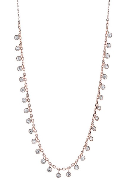 E2000 Zirkon Taşlı Gümüş Kolye