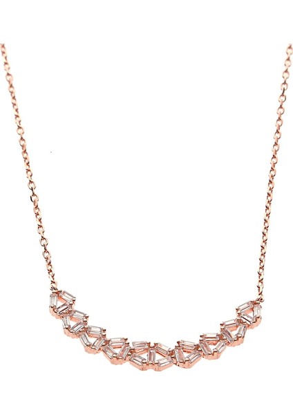 E2007 Baget Kesim Gümüş Kolye