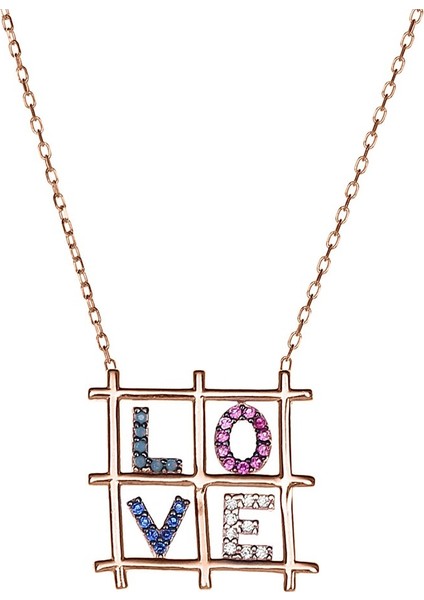 E2567 Aşk Gümüş Kolye