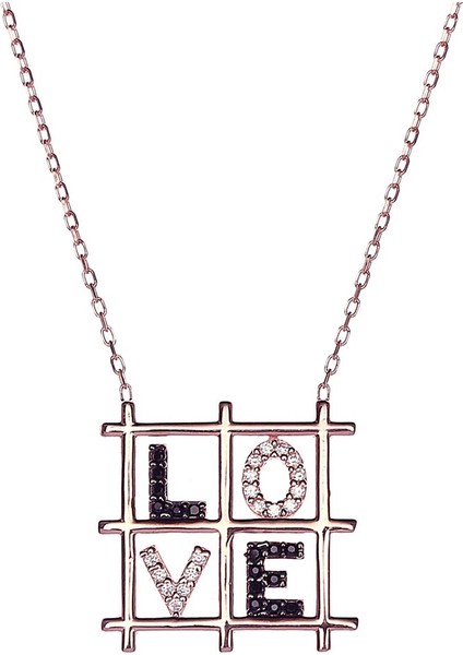 E2568 Aşk Gümüş Kolye