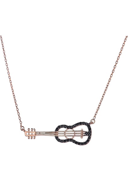 E2702 Gitar Gümüş Kolye