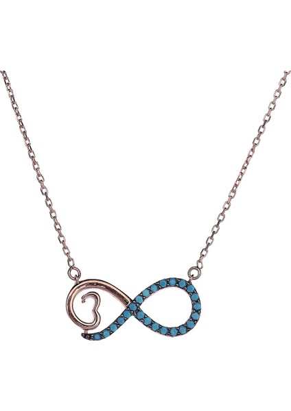 E2755 Sonsuzluk Kalp Gümüş Kolye