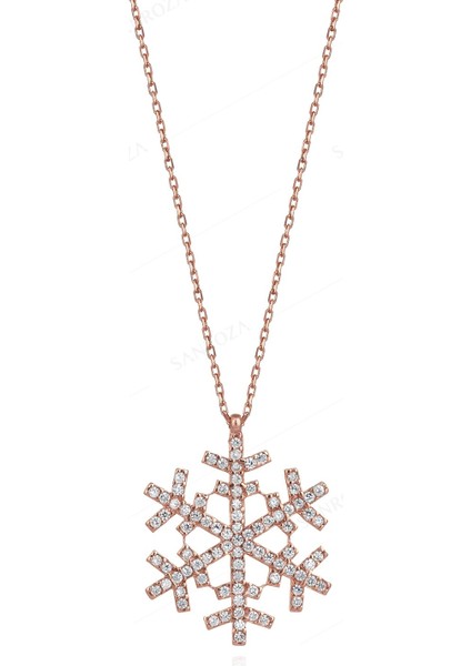 E3542 Kar Tanesi Gümüş Kolye