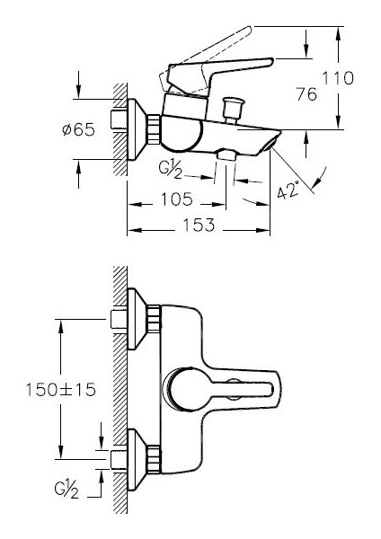 Marin S A42460 Banyo Bataryası, Krom