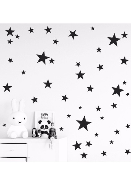 150 Adet Siyah Yıldız Set Bebek ve Çocuk Odası Duvar Sticker