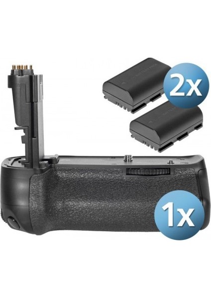 Canon EOS 6D İçin MeiKe MK-6D Batter Grip + 2 Ad. LP-E6 Batarya