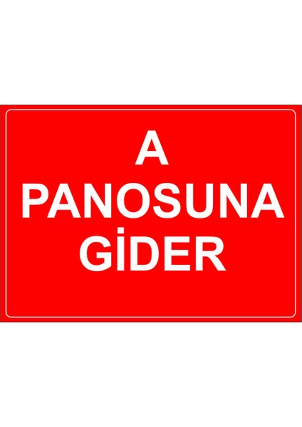 A Panosuna Gider Levhası (Sac Malzeme)