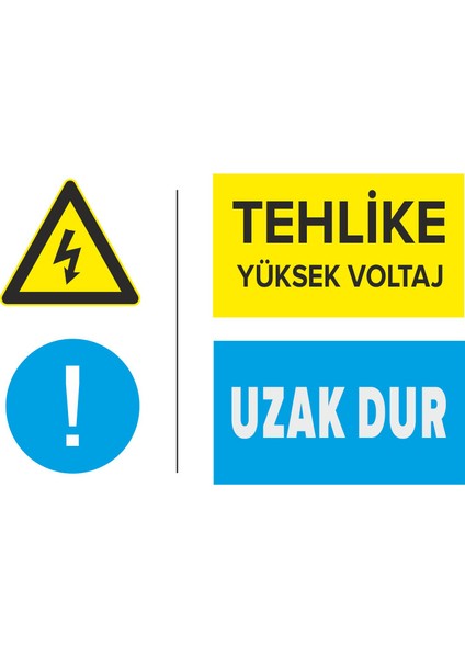 Tehlike Yüksek Voltaj Uzak Dur Levhası (Sac Malzeme)