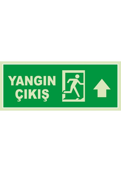 Yangın Çıkışı İleri Ok Lümen Folyo Levhası (Sac Malzeme)