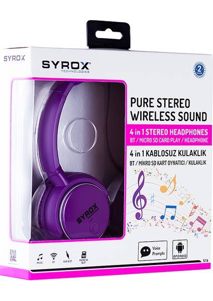 S16 Kablosuz Bluetooth Kulak Üstü Kulaklık modelleri