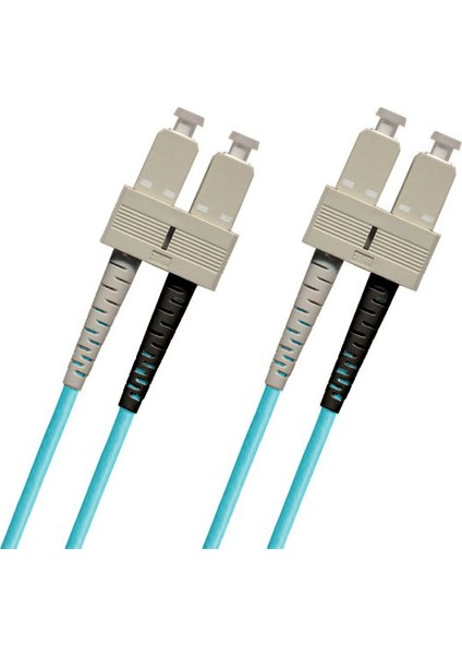 F/O OM3 SC-SC Duplex Fiber Optik Patchcord Multimode Kablo 1 m