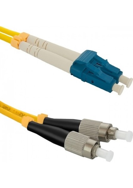 F/O Sm FC-ST Duplex Fiber Optik Patchcord Singlemode Kablo 1 m
