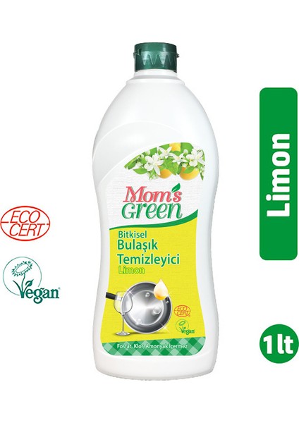 Mom's Green Bitkisel Elde Bulaşık Yıkama Deterjanı 750 ml- Limonlu