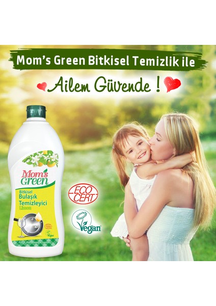 Mom's Green Bitkisel Elde Bulaşık Yıkama Deterjanı 750 ml- Limonlu