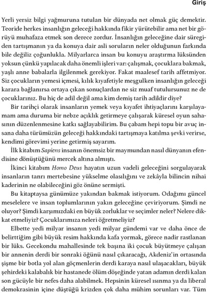 21. Yüzyıl İçin 21 Ders - Yuval Noah Harari