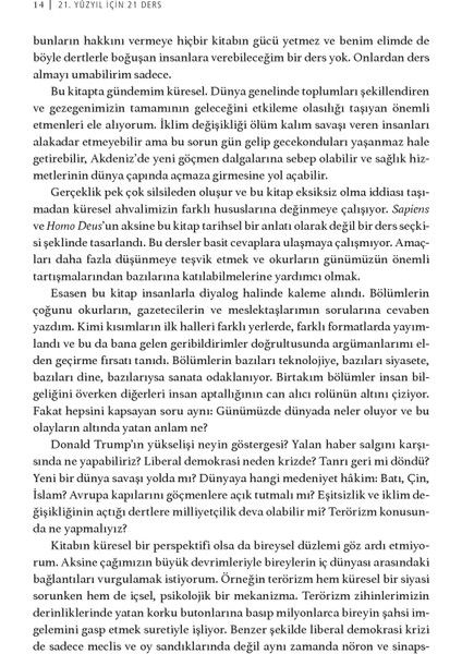 21. Yüzyıl İçin 21 Ders - Yuval Noah Harari