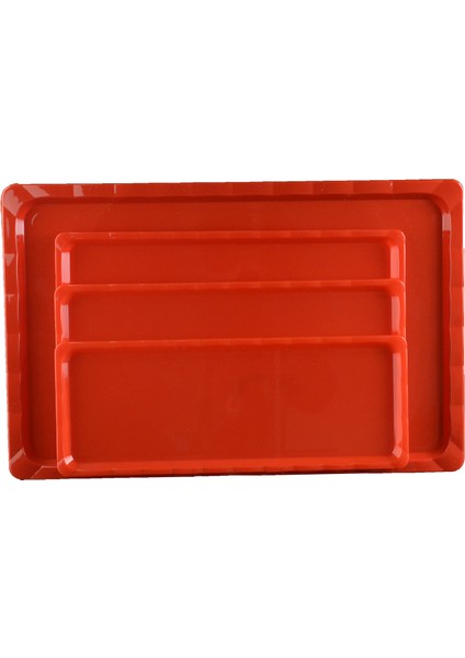 No:3 Kırılmaz Tepsi, Kırmızı - 20*30