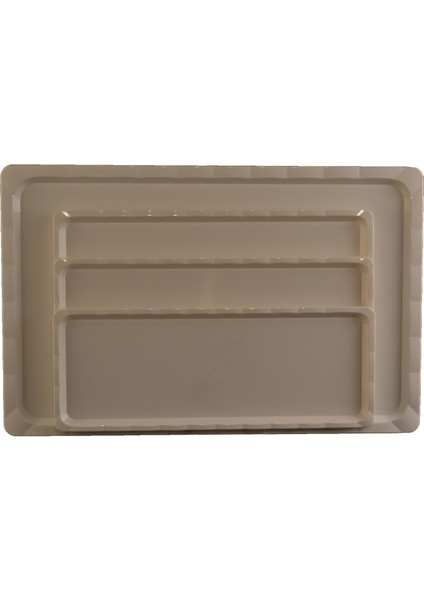 No:2 Kırılmaz Tepsi, Beyaz - 15*30