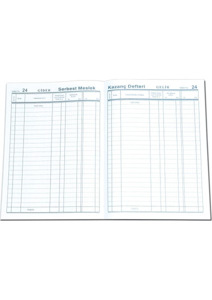 Serbest Meslek Kazanç Defteri 48 Yaprak fiyatları