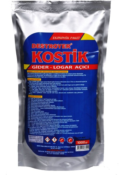 Kostik Gider Logar Açıcı 1000 Gram