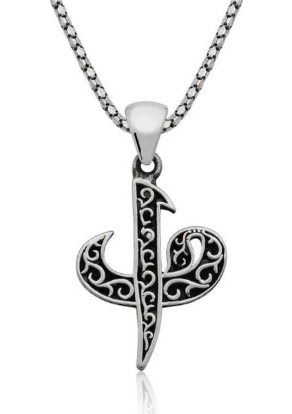 Gumush Gümüş Elif Vav Kolye