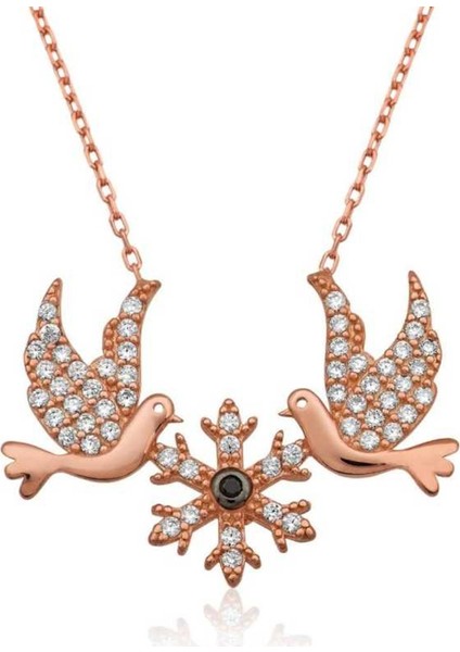 Gumush Gümüş Aşk Kuşları Kolye