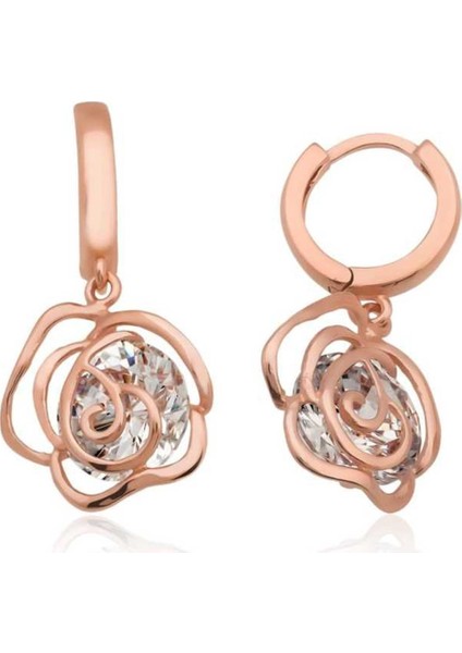 Gumush Gümüş Gül Küpe