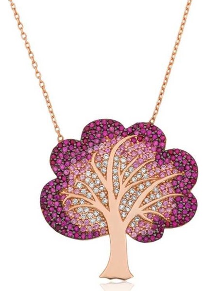 Gumush Gümüş Hayat Ağacı Kolye