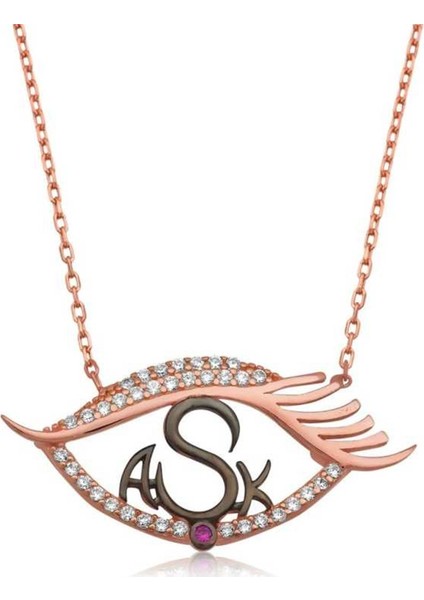 Gumush Gümüş Gözümde Aşk Kolye